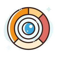 Pie Chart vector Fill outline Icon.Simple stock illustration stock.EPS 10