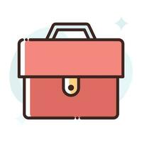 Briefcase vector Fill outline Icon.Simple stock illustration stock.EPS 10