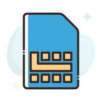 Sim vector Fill outline Icon.Simple stock illustration stock.EPS 10