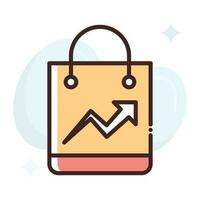 Shopping Bag vector Fill outline Icon.Simple stock illustration stock.EPS 10