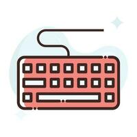 Keyboard vector Fill outline Icon.Simple stock illustration stock.EPS 10