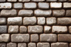 Background of stone wall texture. Close up of gray stone wall. photo