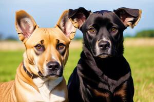 Portrait of a beautiful Africanis dog. photo