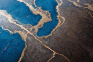 Blue marble texture background pattern. Blue stone surface. abstract natural marble blue and gold. photo