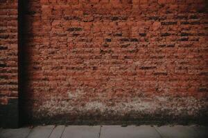 Background of brick wall texture. Old brick wall texture. Brick wall background.. Generative AI photo