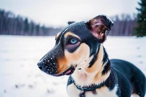 Cute Greyhound. Portrait of a beautiful Greyhound dog playing in the park. photo