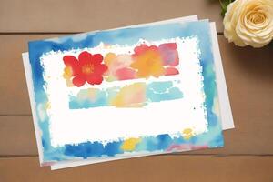 Childrens Day postcard. Childrens Day background. Watercolor paint. Digital art, photo