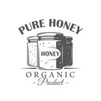 Vintage honey label vector