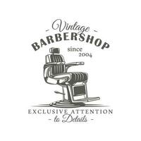 Barbershop label isolated on white background vector