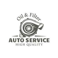 Car service label isolated on white background vector