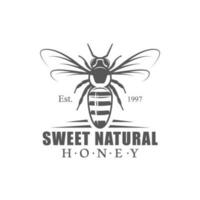 Vintage honey label vector