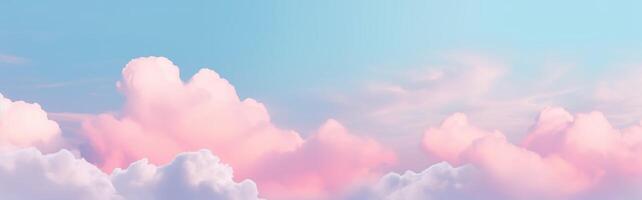 Cloud in the sky with pastel background. photo