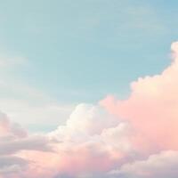 Cloud in the sky with pastel background. photo