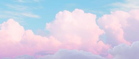 Cloud in the sky with pastel background. photo