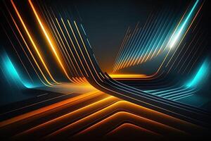 abstract futuristic colorful background with lights, . abstract futuristic neon background with glowing ascending lines. Fantastic background for gamer or slide show photo