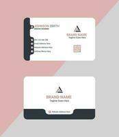 Creative smart business card, simple background business card for corporate identity , name card , visiting card Pro Vector