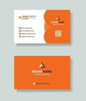 creativo negocio tarjeta, naranja forma negocio tarjeta para corporativo identidad , nombre tarjeta , visitando tarjeta Pro vector