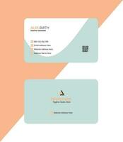 Creative and clean modern business card, simple background business card for corporate identity , name card , visiting card vector