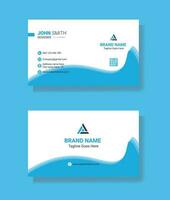 Creative business card, modern shape business card for corporate identity , name card , visiting card free vector