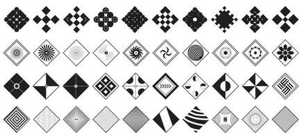 Big collection of abstract graphic geometric symbols vector shapes minimal elements for design