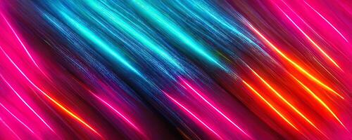 illustration of gaming background abstract, cyberpunk style of gamer wallpaper, neon glow light of sci-fi. Glowing iridescent neon lights for both light and dark backgrounds. photo