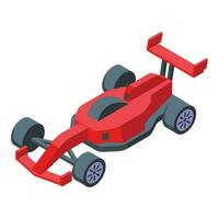 Racer pit stop icon isometric vector. Car team vector