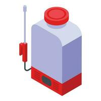 Tank hose icon isometric vector. Chemical spray vector