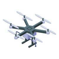 Pesticide sprayer drone icon isometric vector. Chemical spray vector