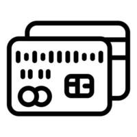 Credit card pay icon outline vector. Pet restaurant vector