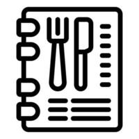Food menu pet icon outline vector. Restaurant lunch vector