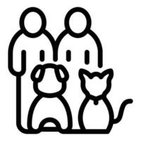 Pets ready for restaurant icon outline vector. Pet animal vector