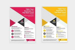 creative corporate business  flyer and brochure cover page design in a4 size paper sheet with creative shape in a minimal template with clean and modern typography vector