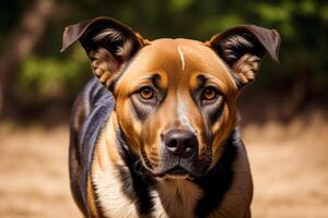 Portrait of a beautiful Africanis dog. photo