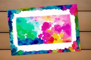 Childrens Day postcard. Childrens Day background. Watercolor paint. Digital art, photo