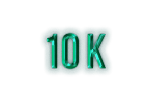 10 K iscritti celebrazione saluto numero con rustico acciaio design png