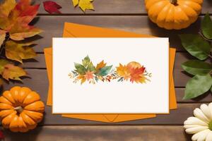 Thanksgiving postcard. Thanksgiving celebrations background. Turkey. Copy space. photo