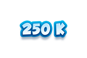 250 k abonnees viering groet aantal met modren blauw ontwerp png