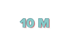 10 million subscribers celebration greeting Number with unique design png