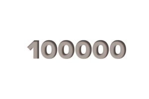 100000 subscribers celebration greeting Number with wooden engraved design png