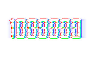 1000000 iscritti celebrazione saluto numero con problema tecnico design png