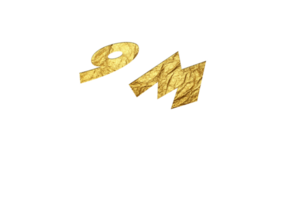 9 million subscribers celebration greeting Number with golden paper design png