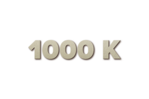 1000 k prenumeranter firande hälsning siffra med kort styrelse 2 design png