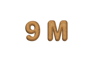 9 million les abonnés fête salutation nombre avec boue conception png