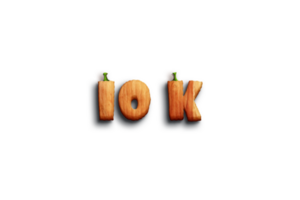 10 k suscriptores celebracion saludo número con calabaza diseño png