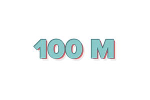 100 million subscribers celebration greeting Number with unique design png