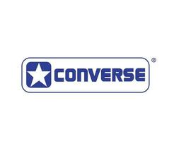 conversar Zapatos marca logo símbolo azul diseño vector ilustración con negro antecedentes