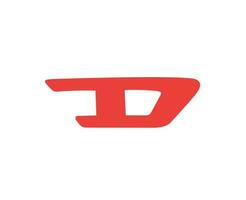diesel logo símbolo marca rojo diseño lujo ropa Moda vector ilustración