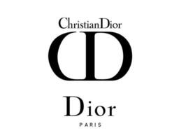 Christian Dior Paris Brand Logo Black Design Symbol Luxury Clothes Fashion Vector Illustration
