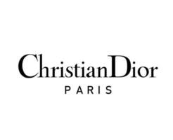 Christian Dior Paris Logo Brand Clothes Symbol Black Design luxury Fashion Vector Illustration