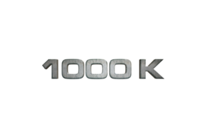 1000 k subscribers celebration greeting Number with star wars design png